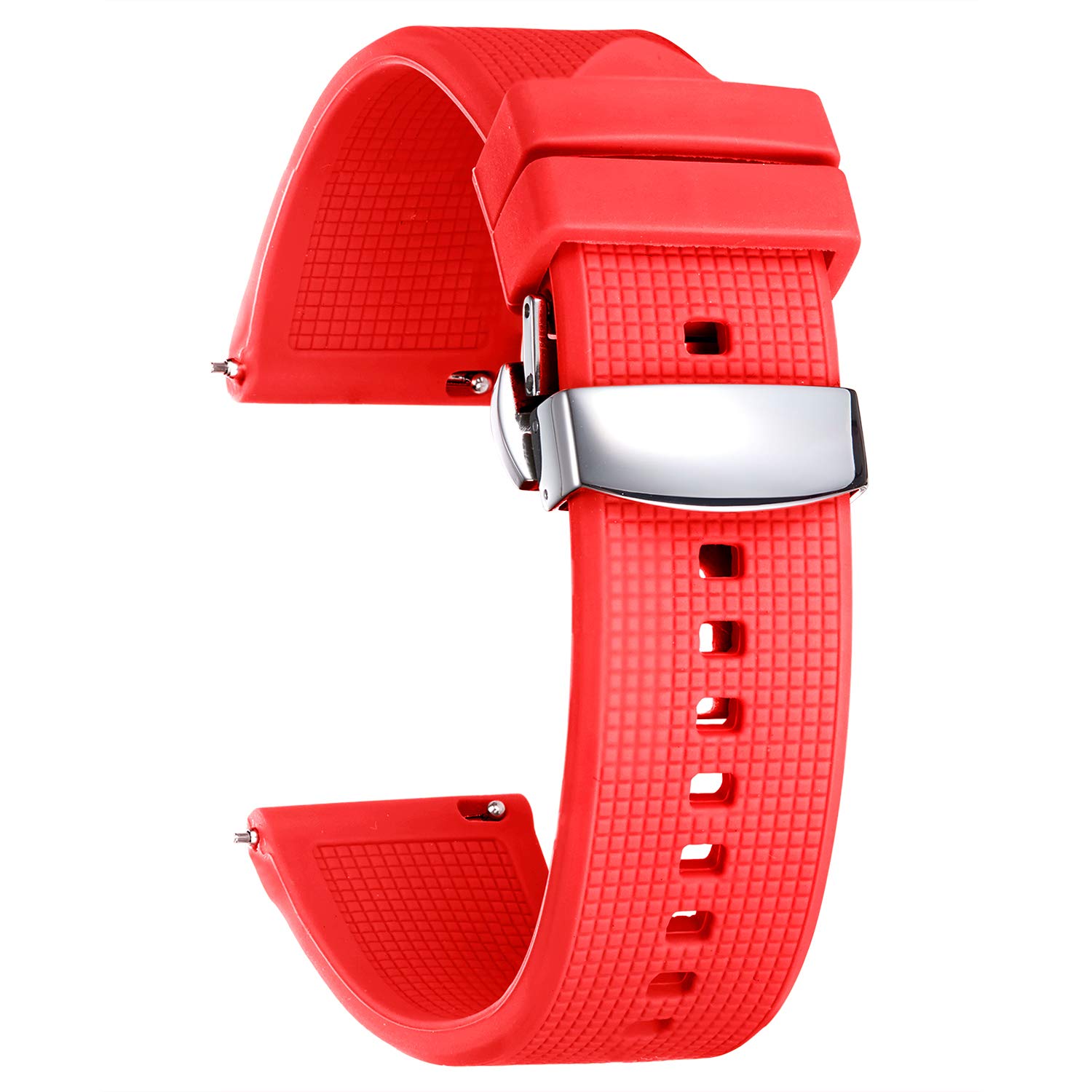 

BINLUN Watch Band, Silicone Rubber Watch Belt, Smart Watch Belt, 18mm, 19mm, 20mm, 21mm, 21 mm