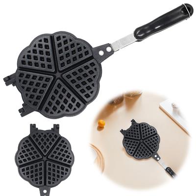 Waffle Maker Pan Non-Stick Aluminum Alloy Sandwich Toaster Breakfast Frying Pan Mini Waffle Pot Egg Cake Oven Mini Waffles Maker