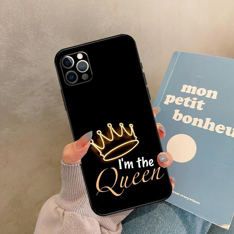 King Queen Art Case For iPhone 17 Air 13 16 15 11 12 14 Pro Max 13 mini XR 15 16 Plus 16e Back Cover Shell