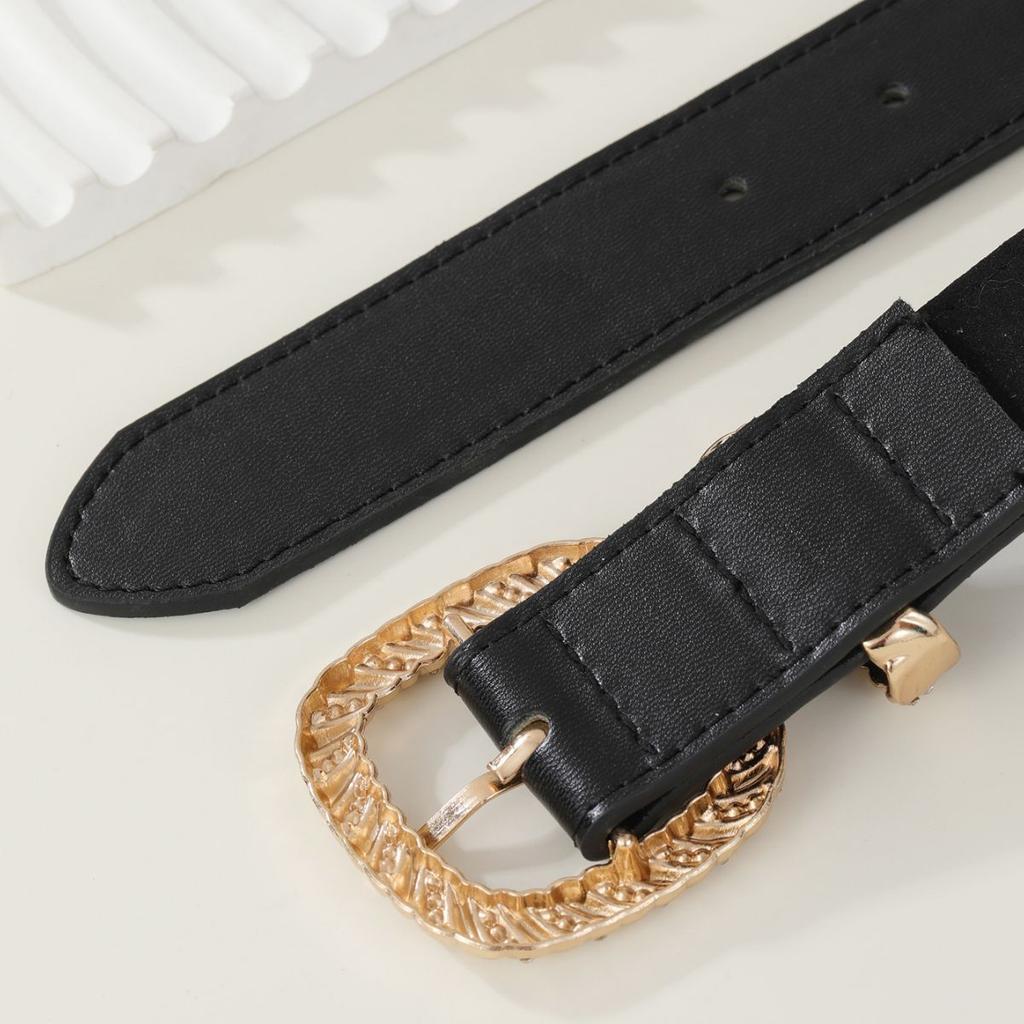 Retro Square Buckle Women'S Twist Needle Buckle Simple Style Can Be Matched With Jeans Belt