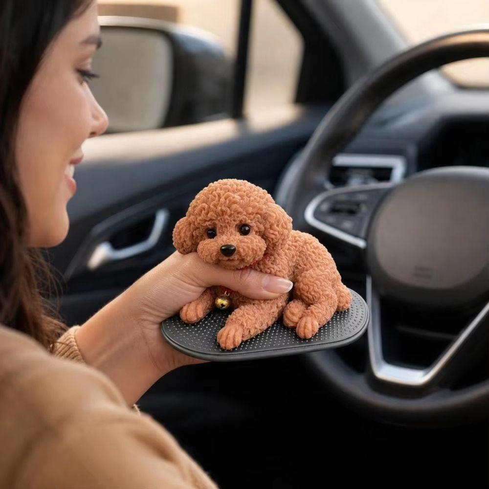 Soft Rubber Simulation Dog Realistic Texture Teddy Dog Cute Poodle Squeeze Toy Home Decor