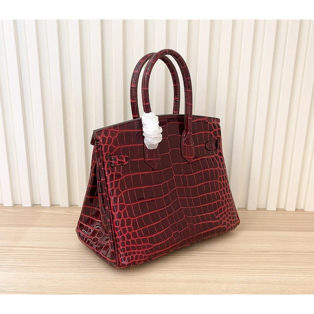 2025 New first-layer cowhide crocodile pattern, cross-border fashion genuine leather women's bags, handbags, shoulder messenger bags
