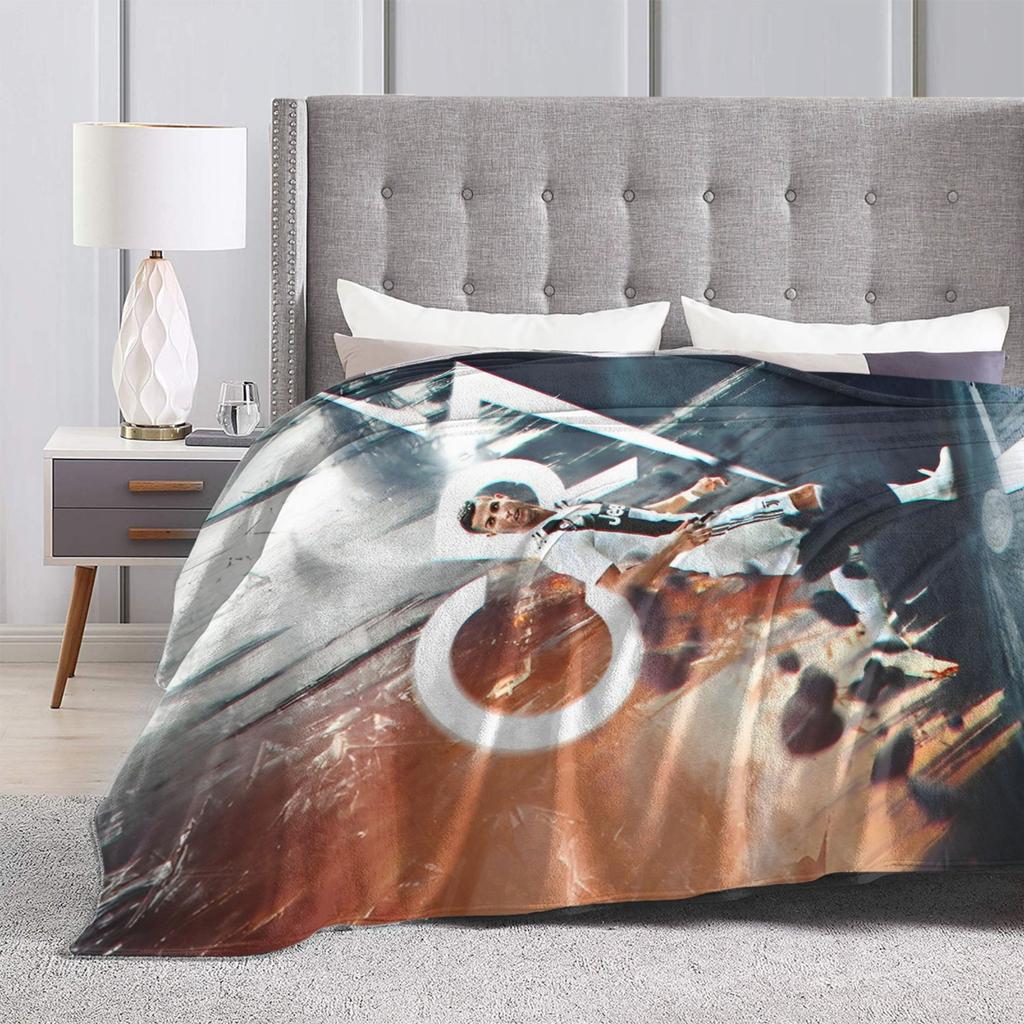 Football CR7 Blankets Coral Fleece Plush Ronaldos Ultra-Soft Throw Blanket for Outdoor Travel Bedspread