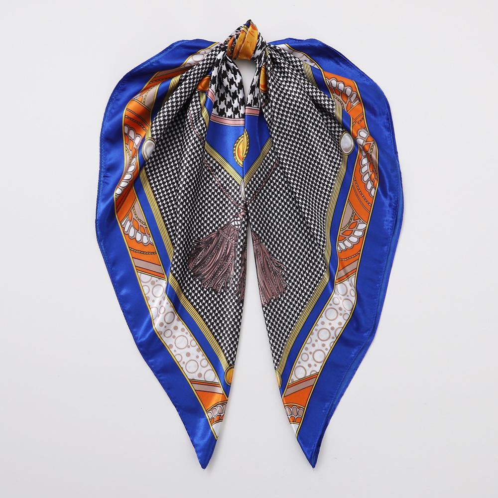 Vysoce kvalitní luxusní hedvábné šátky čelenka Šály Šála na krk pro ženy Řetízek Hedvábný šátek Dámská ozdobná šála