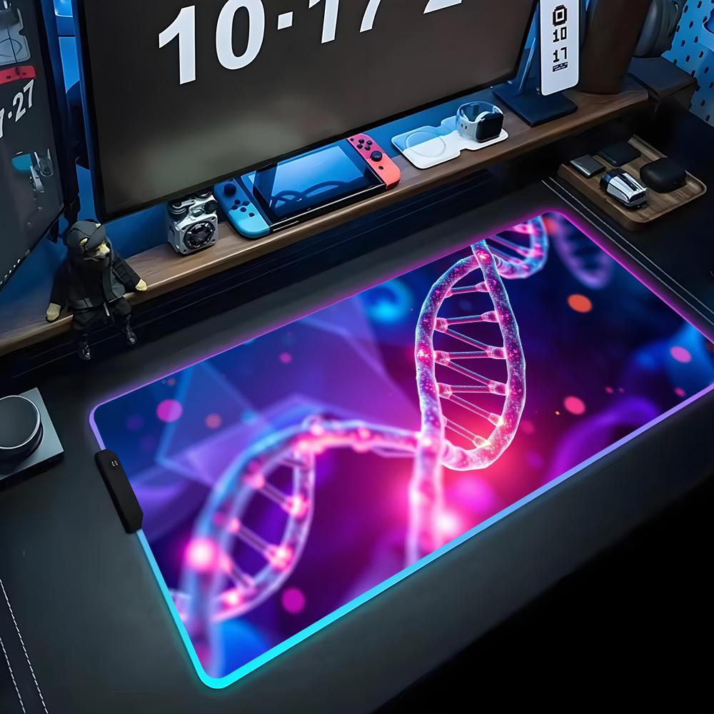 Gene Mouse Pad RGB Gaming Mousepad Big LED Pad PC Desk Mat Luminous Mouse Pad Large Keyboard Mats Table Rug With Backlit