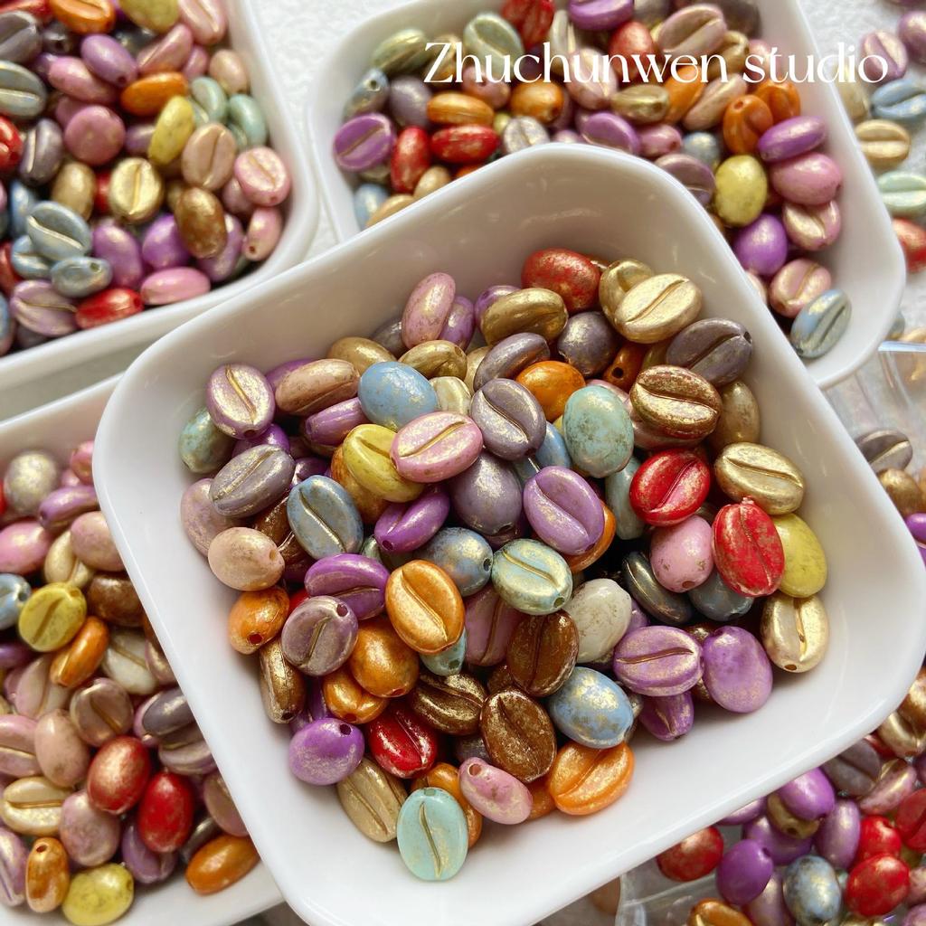 Acrylic Coffee Bean Beads for DIY Jewelry: Bracelets, Necklaces, Earrings