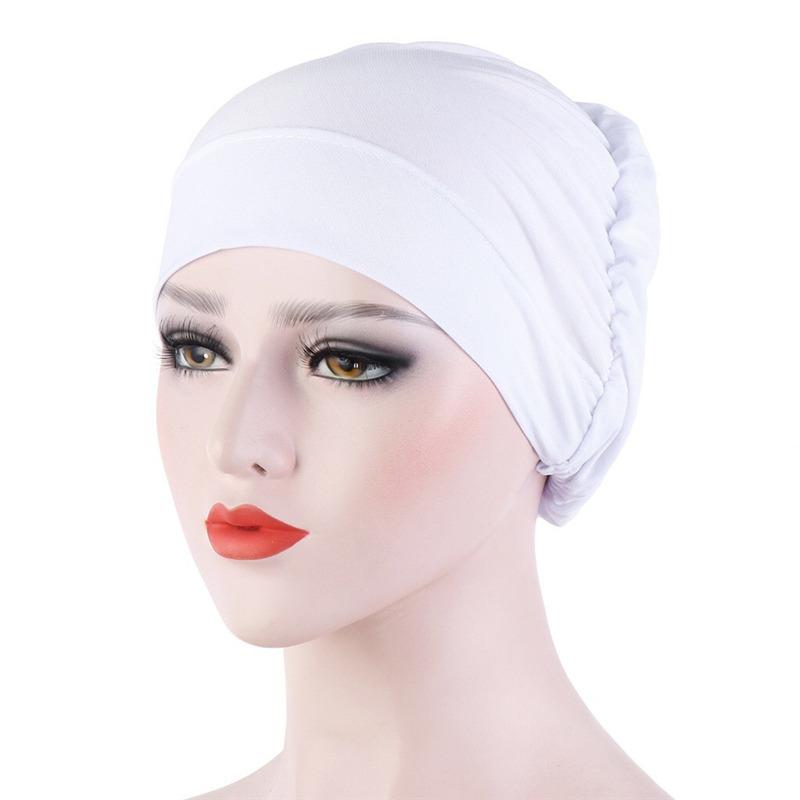 New Fashion Printed Turban Hat Classic Cap Muslim Stretch Head Scarf Hat Cap Turban Bonnet Women Inner Chemotherapy Underscarf
