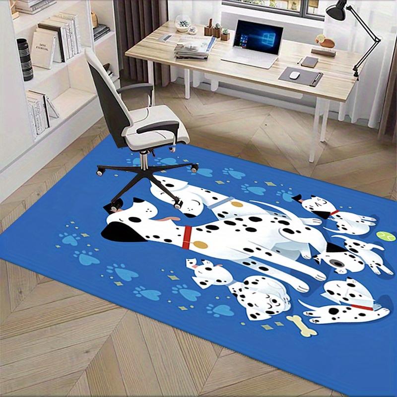 Office Rug Dalmatian Puppies, Playful Scene Theme 3D Printed Anti-Slip Rug-Machine Washable for Living Room