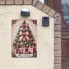 Vintage Tin Sign 12x8 Inch Christmas Tree Metal Wall Art Retro Iron Carved Plate Distressed Holiday Decor For Home Bar Garage Unique Gift