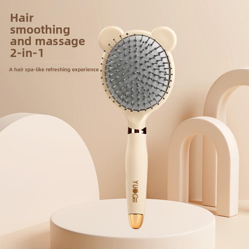 Cute Air Cushion Massage Comb for Women, Perfect for Long & Curly Hair, Portable Stylish Brush with Scalp-Caring Function