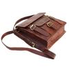 HANDMADE LEATHER SATCHEL, Tall Version Vintage Style