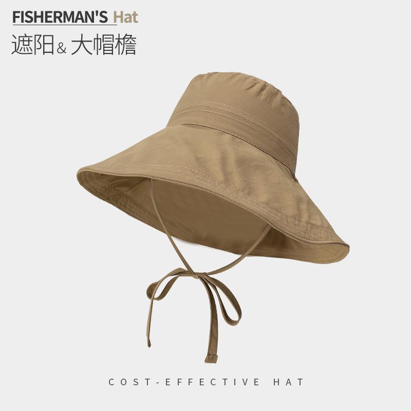 Sun Protection Hat Women'S Summer Shawl Neck Protection Integrated Hat Uv Protection Bucket Hat Cycling Big Brim Sun Hat