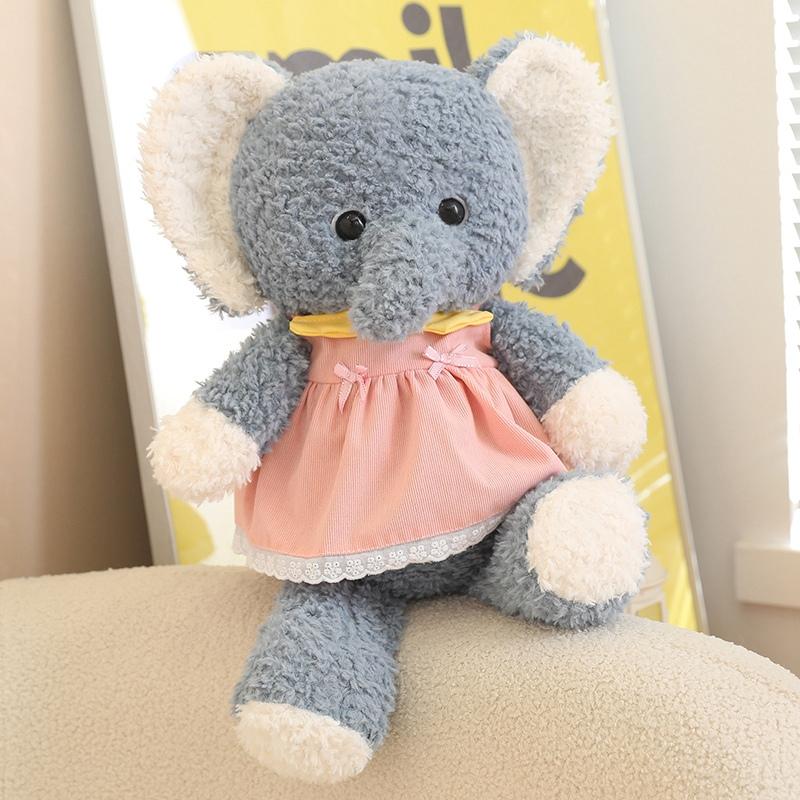 Cute Cartoon Brown Bear Pink Rabbit Plush Toy Soft Stuffed Animal Elephant Doll Home Decor Kids Gift