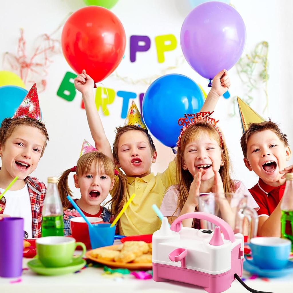 Electric Balloon Pump Kit, Dual Nozzle Air Pump for Balloon Inflator, Balloon Blower Inflator for Party, Birthday, Wedding Balloon Decoration, Include