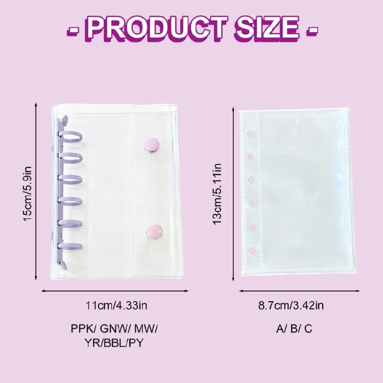 A7 Size Detachable Notebook Quality Paper Interchangeable Pages Removable Rings Binder Notebook Smooth Writing Design