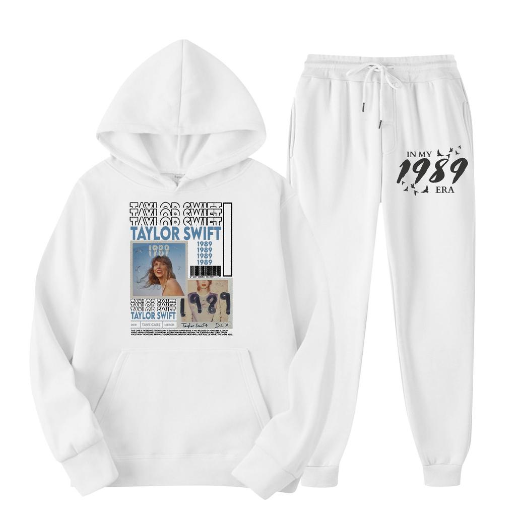 Women's Casual Hoodie and Sweatpants Set Pullover Long Sleeve Top with Front Pocket Adjustable Waistband Jogger Pants Lounge Wear