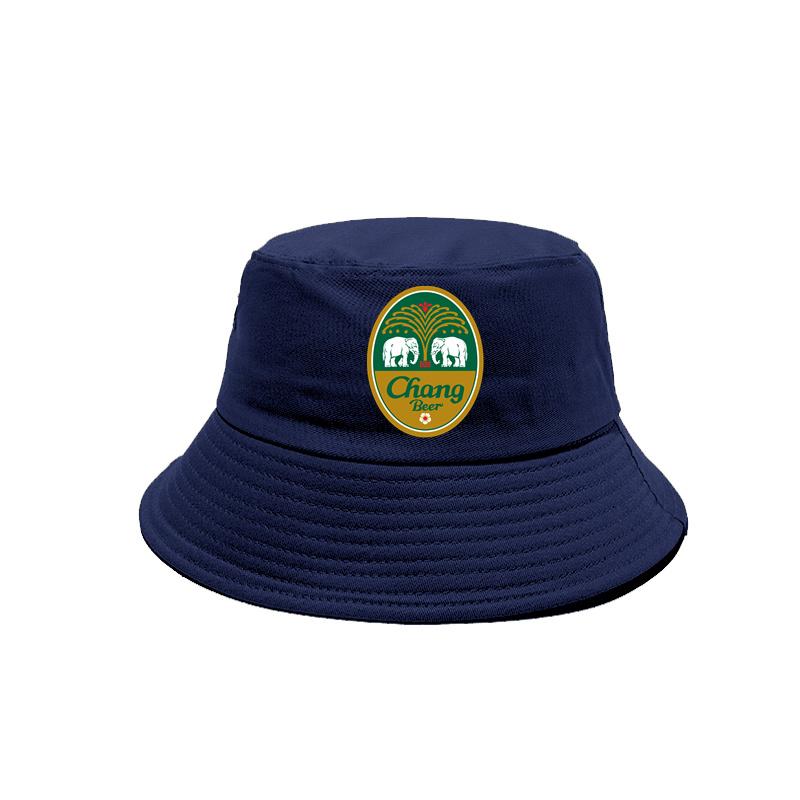 Chang Beer Bucket Hats New Outdoor Cotton Chang Beer Thailand Elephant Panama Hat Summer Cool Sun Caps Bob Hat MZ