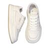 Women's Versatile Thick-Soled White Leather Sneakers for Spring & Autumn - Casual Sports & Skate Shoes