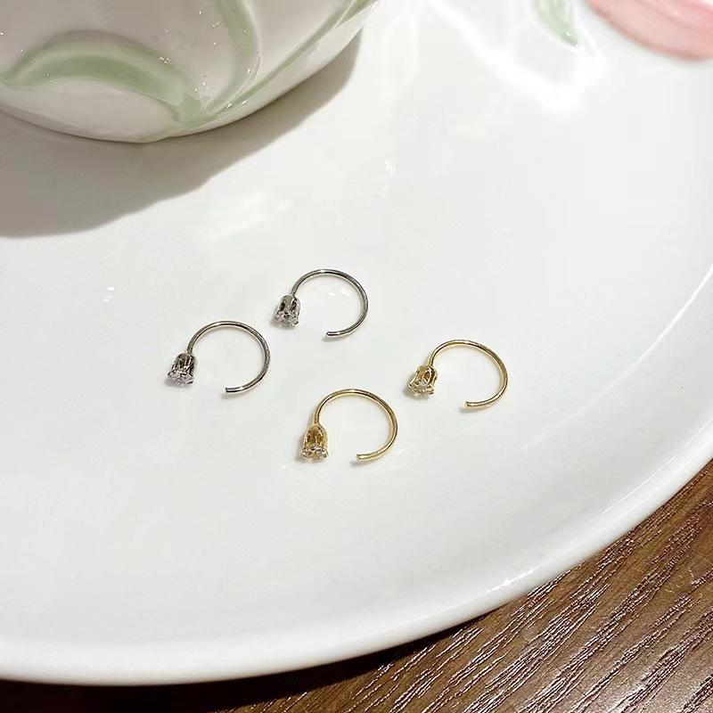 Exquisite, Small And Simple Diamond Stud Earrings For Women'S Niche Daily Versatile Commuter Earrings Earrings