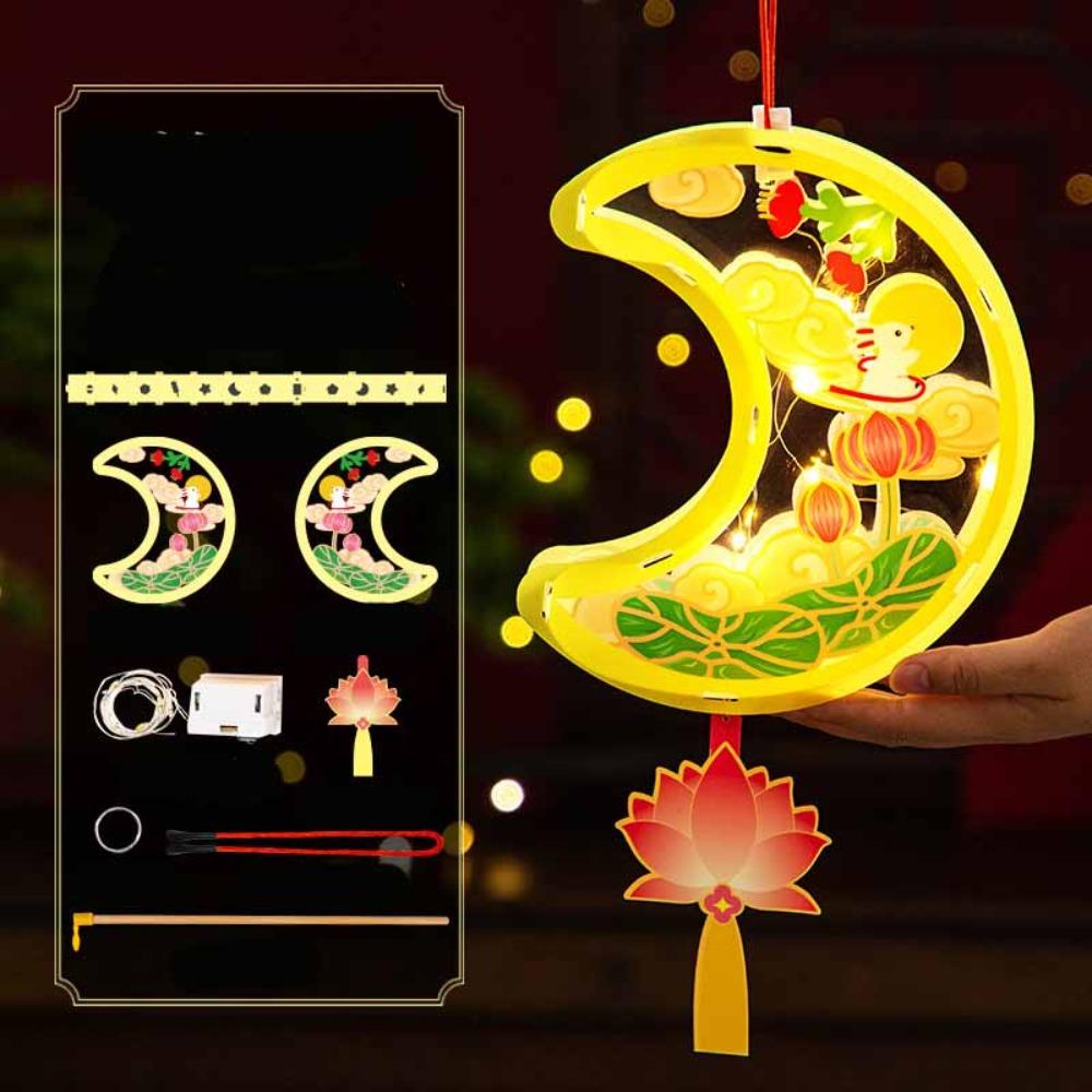 3D Middle Autumn Festival Lantern Rabbit Ancient Style Handheld Lantern  Children