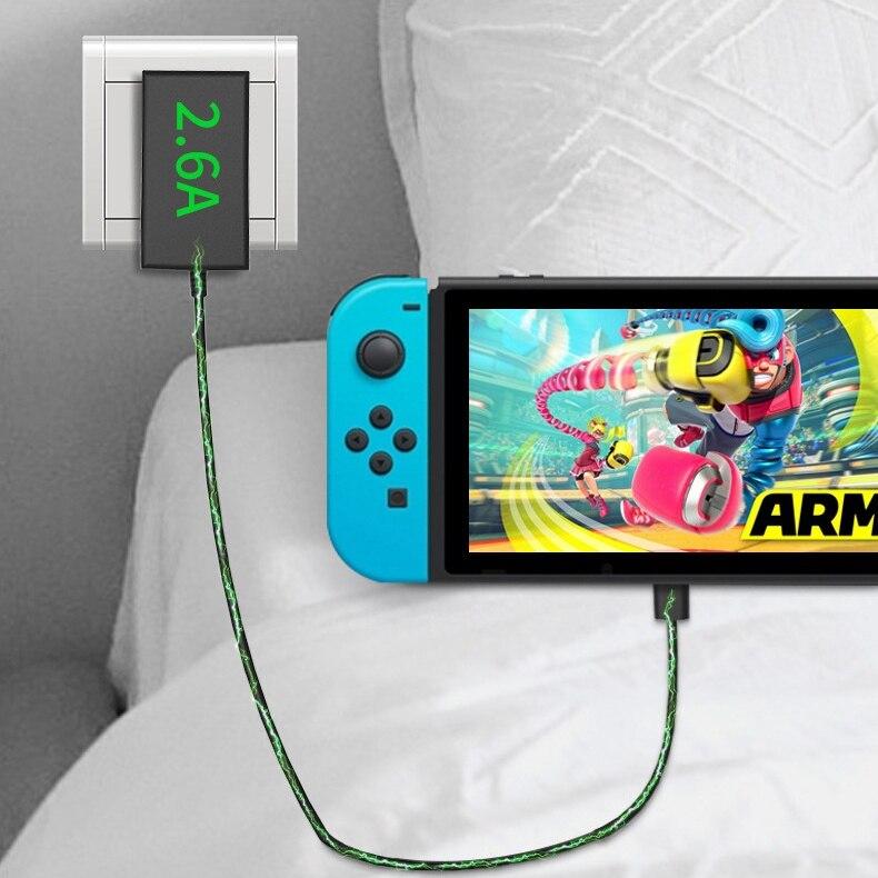 SHEFEITE Nintendo Switch Power Adapter 15V2.6A USB-C Charger 150cm Cable Fast Charging