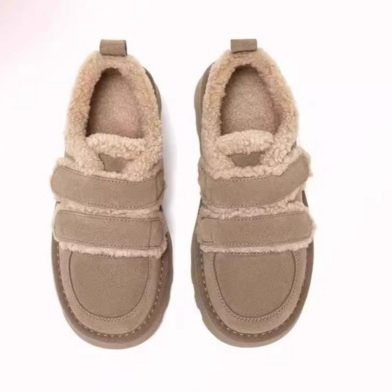 Fashion Women's Flat Snow Boots Winter New Round Head Suede Thick Soles Soft Soles Anti-slip Wear-resistant Low-top Shoes