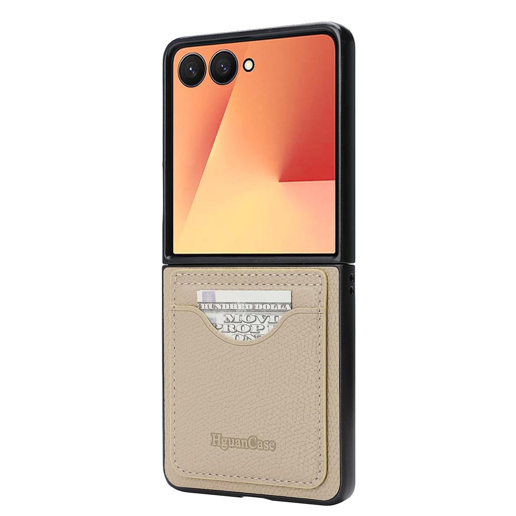 Leather Wallet Case For Samsung Galaxy Z Flip 8 7 Fe 6 5 4 3 Flip8 Flip7 Flip 7Fe Flip6 Flip5 Flip4 Flip3 Kickstand Phone Cover