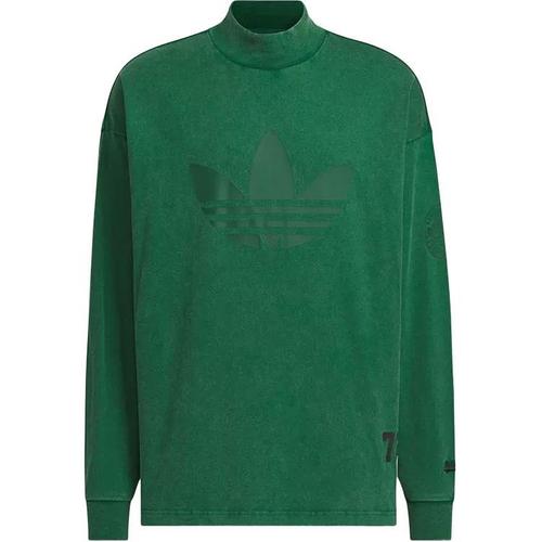 

adidas originals stand-up collar long sleeve sweatshirt men s green JN0778 XS зелёный