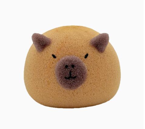 Cute Bath Sponge for Shower and Face Cleaning - Soft Exfoliating Body one size коричневый
