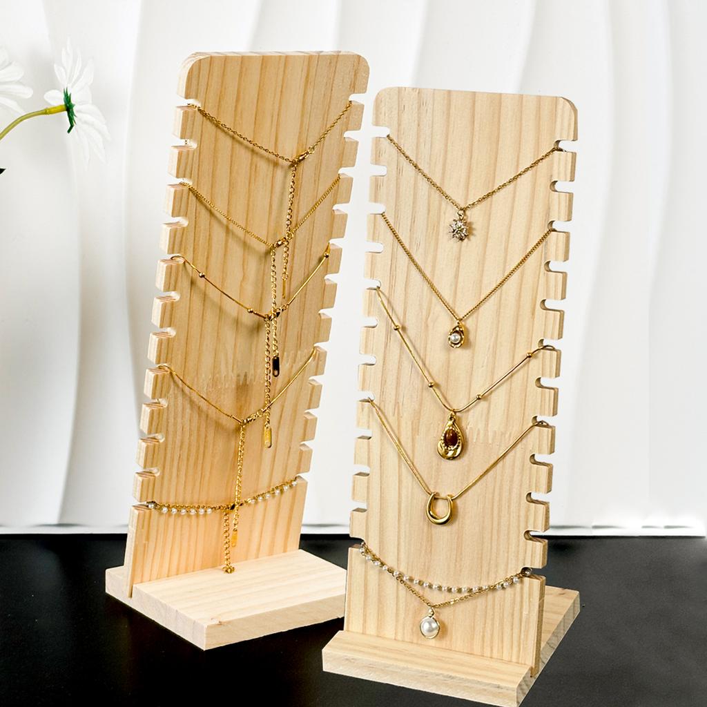 1pc Wooden necklace display rack, independent jewelry storage rack, bracelet and pendant holder, jewelry rack