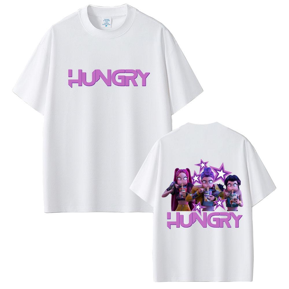 Kpop Demon Hunters T-shirt Cute Funny Rumi Mira Zoey Eat Ramen T Shirts Summer Men Women Fashion Trend Streetwear Tops