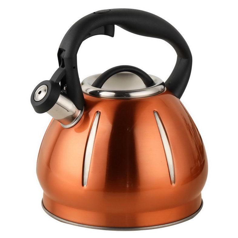 3L Pumpkin Pattern Stainless Steel Whistling Kettle for Household Stoves and Induction Cookers
