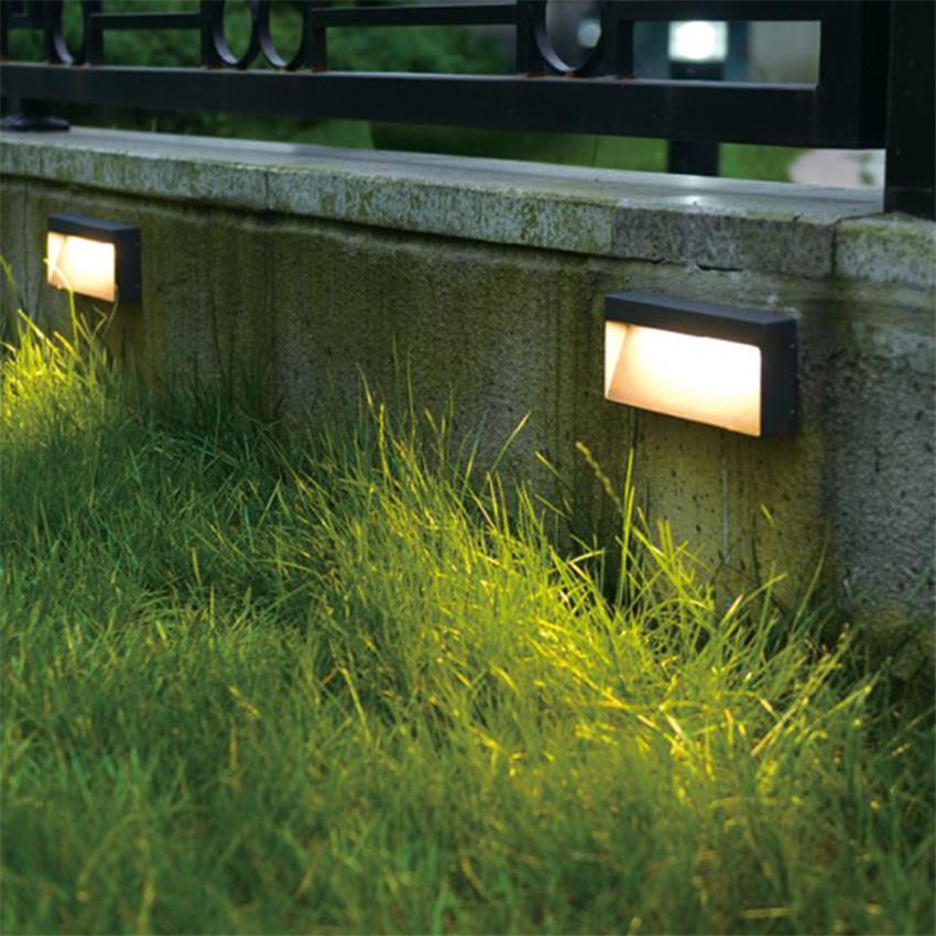 Aufbau-LED-Treppenleuchte Stufenleuchten Eckleuchte Fußleuchte Innen Außen Wasserdicht Treppenstufenleuchte AC85-265V NR-235