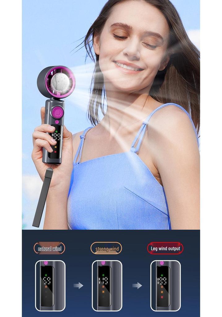 Portable Silent Cooling Mini USB Rechargeable Handheld Fan with Ice Pack