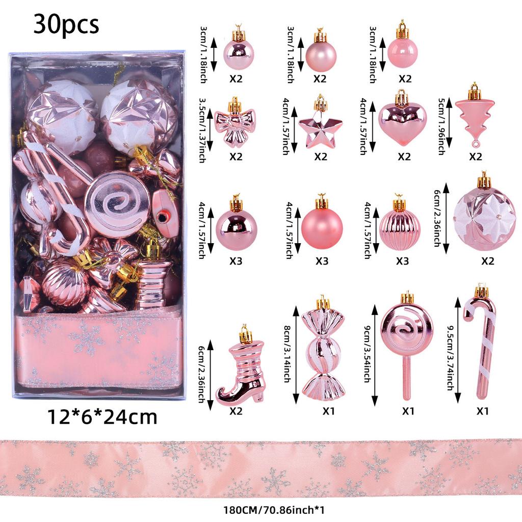 Christmas Balls Ornaments Delightful Classic Gift Set Shatterproof Plastic Decor for Xmas Tree Holiday Wedding Party Decorations