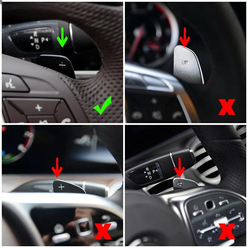 For Mercedes Benz A B E M Class w204 w212 GLK CLA GLA Car Steering Wheel Paddle Shift Extension Shifters DSG Car Sticker styling