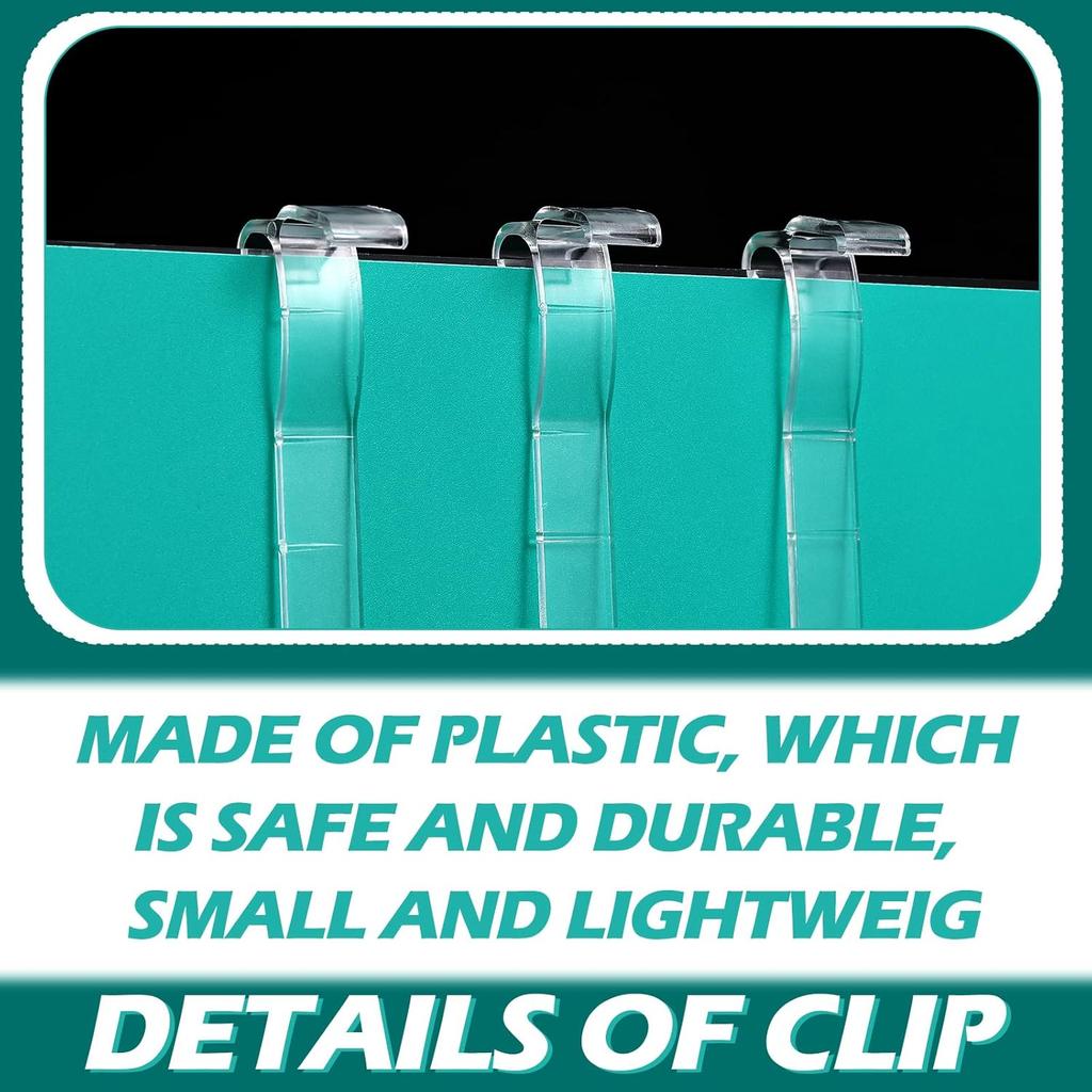 Blulu 3 Inch Valance Clips Window Blind Hidden Clip Clear Plastic Retainer Latent for Horizontal Blind(12 Pieces)