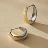 Skagen Women's LINJE MODERN Two-Tone Stainless Steel Hoop Earrings, SKJ1819998