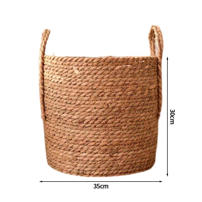 Handmade Woven Planter Basket Laundry Storage Decorative Basket Rattan Straw Garden Flower Pot Sundries Storage Basketes