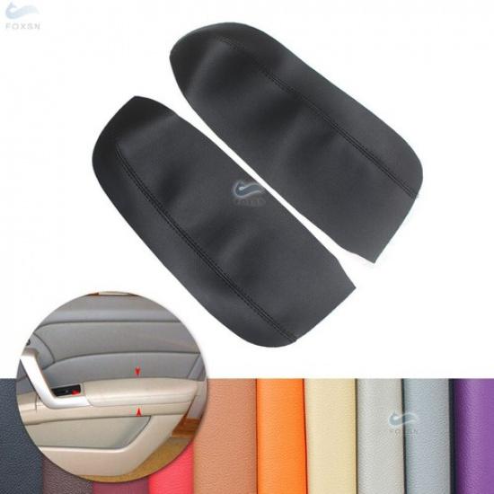 For Acura RDX 2007-2012 BLACK 2Pcs Front Micro Leather Door Armrest Panel Cover