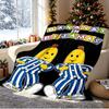 Bananas in Pyjamas Pattern Blanket for Home Decoration, Bed, Sofa, Car Travel, Camping, Suitable for All Seasons, Birthday Christmas Gift