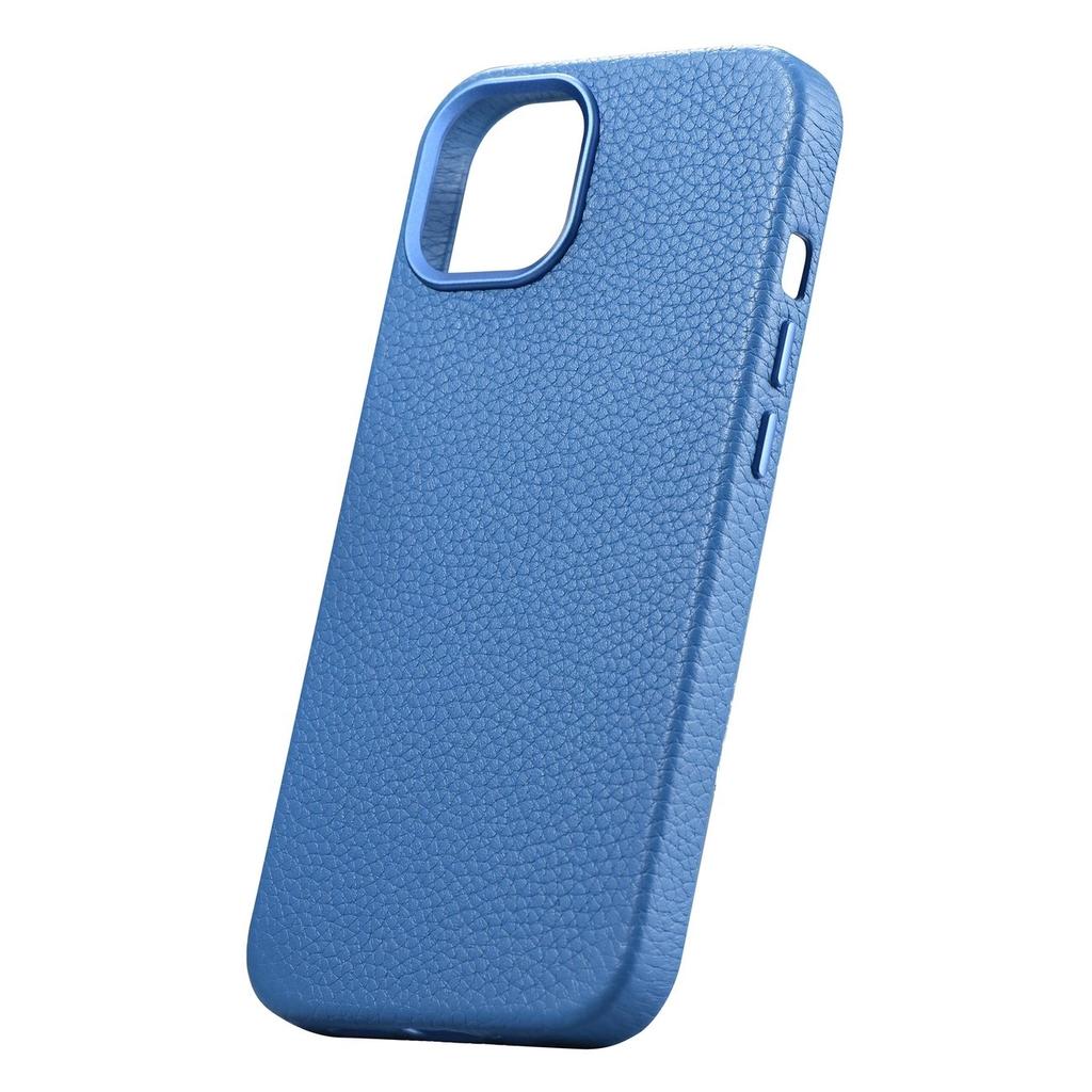 Icarer Litchi Premium Leather Case Skórzane Etui Iphone 14 Plus Magnetyczne Z Magsafe Jasnoniebieski (Wmi14220711-Lb)