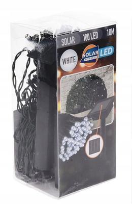 Girlanda Ogrodowa LED Solarna 100 LED 10M Białe Światło IP44