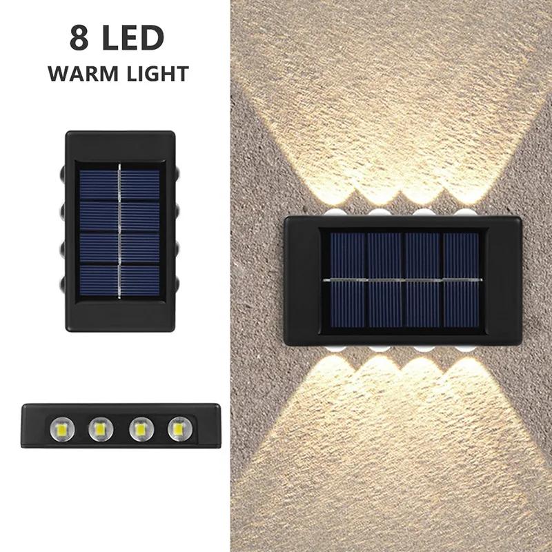 Outdoor Solar LED Wall Lights Waterproof Led Solar Lamp Up And Down Luminous Lighting For Garden Balcony Yard Street Decor Lamps