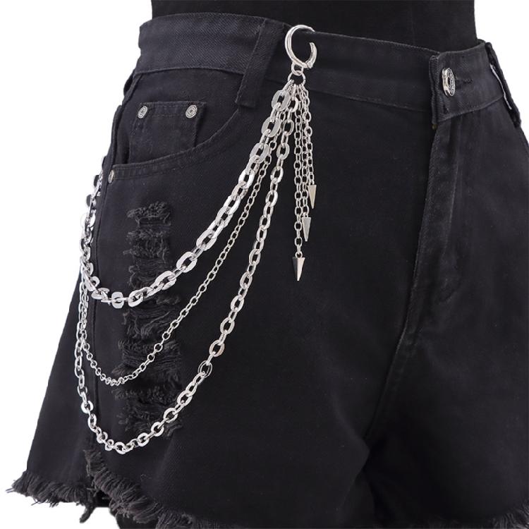 Punk Side Chain Trendsetting Metal Pants Jewelry Layered Body Chain Trousers Street Clothing Accessories
