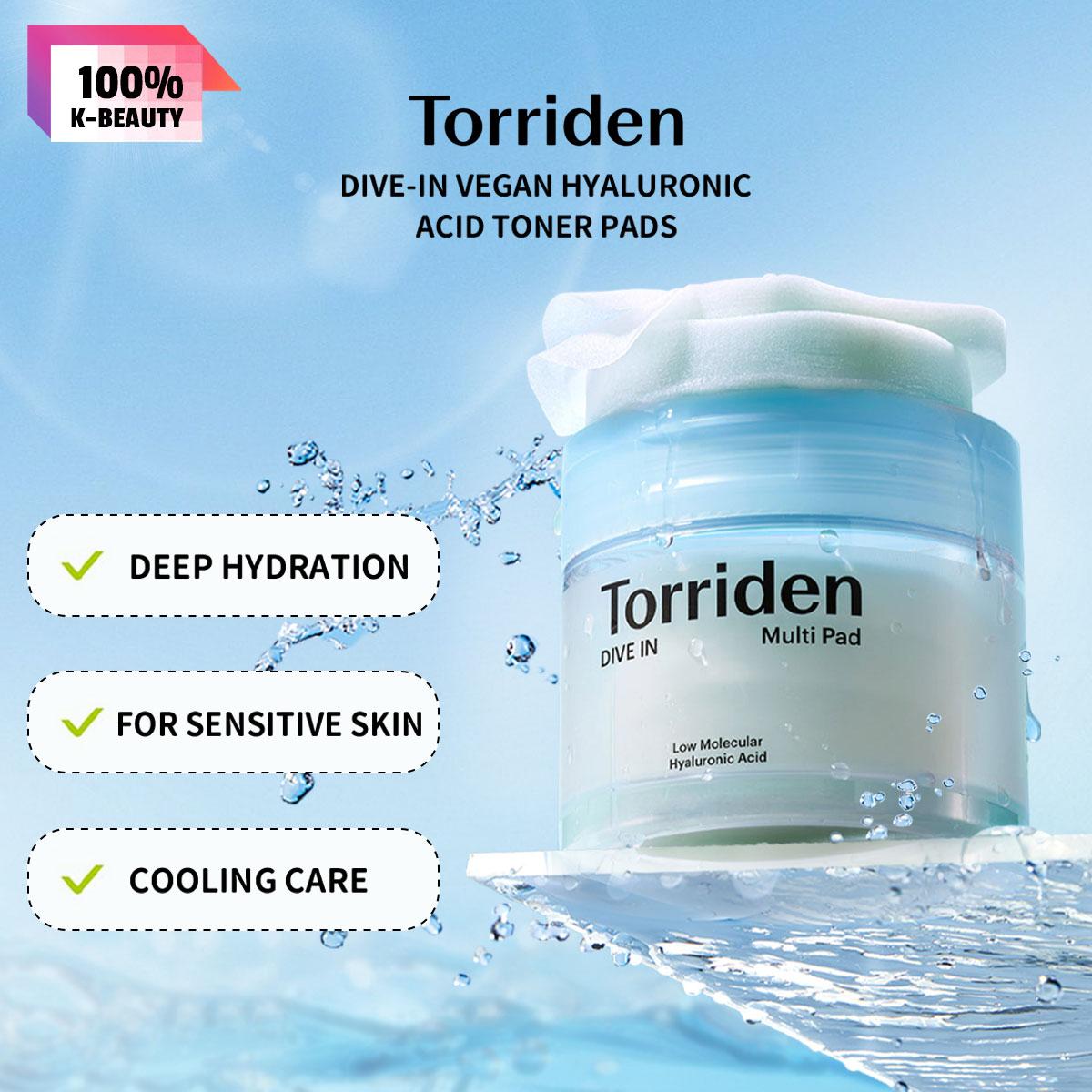 

Torriden Dive-in Vegan Hyaluronic Acid Toner Pads (80 Pads)