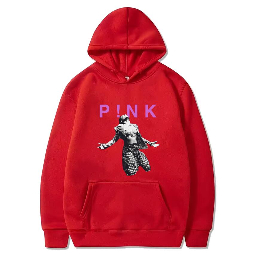 Hot Sale Pink P!NK Singer 90s Music Black New Hoodie Unisex Oversized Fleece Long Sleeve Pullover Men Women Vintage Sweatshirt