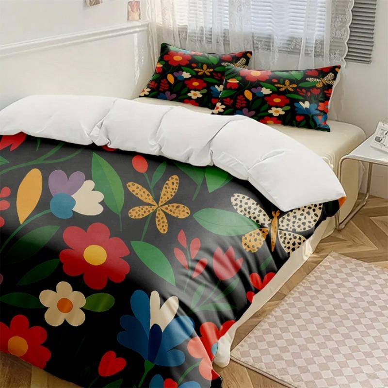 New Digital Printing Quilt Cover Set (Quilt Cover + Pillowcase) 2Pcs/3Pcs Holiday Gift Household Quilt Cover Without Sheets