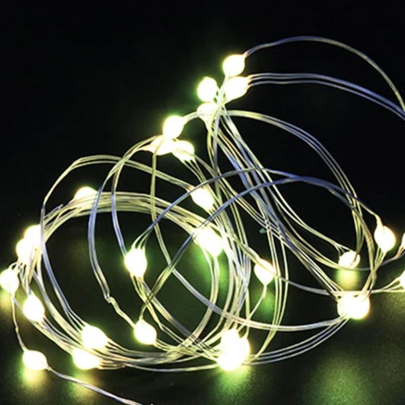 1/5/20M USB LED String Lights Copper Silver Wire Garland Light Waterproof Fairy Lights For Christmas Wedding Party Decoration