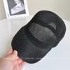 Korean Version Breathable Knitted Baseball Cap Women Summer Sun Protection Cap Solid Color Student Mesh Light Sun Hat